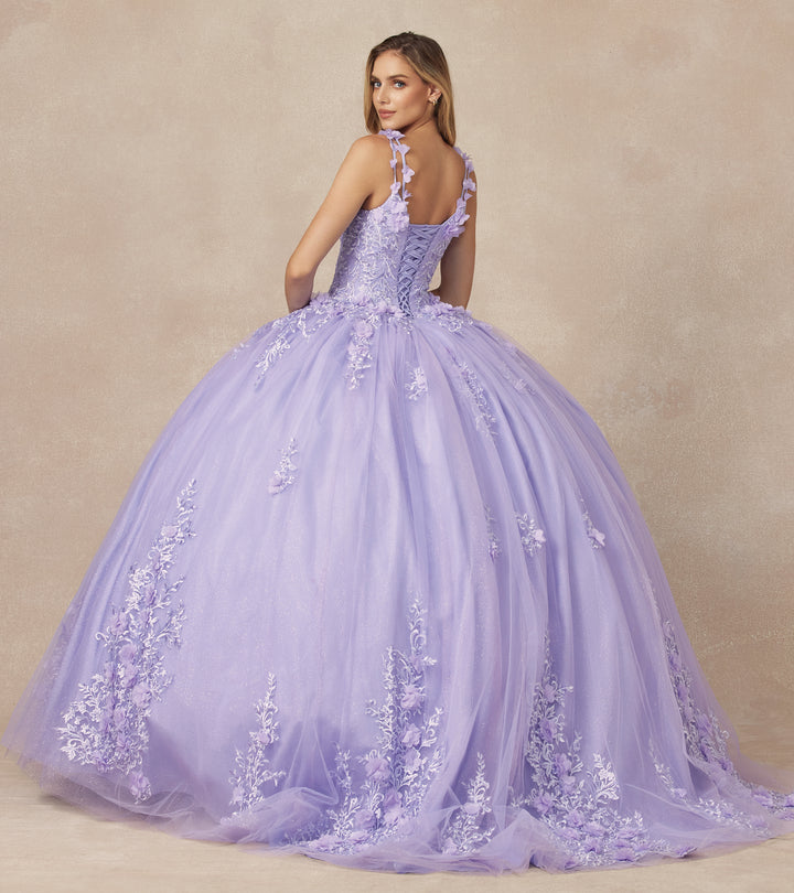 Juliet 1437 quinceanera ball gown back view, option 2