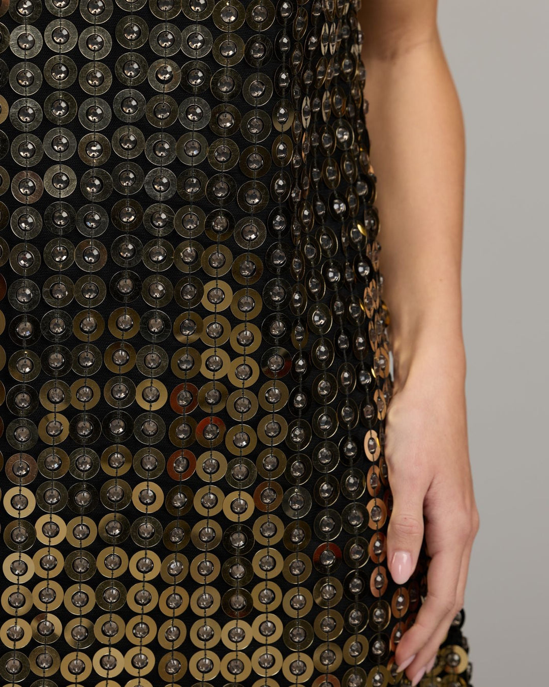 Mac Duggal 10197 Metallic Embellished Mini Dress