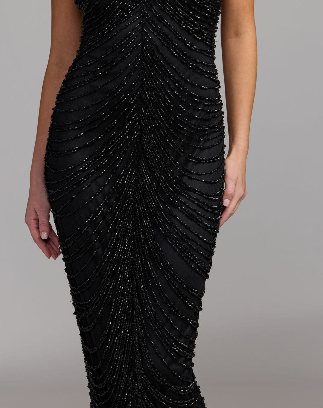 Mac Duggal 10206 Halter Neck Embellished Maxi Dress