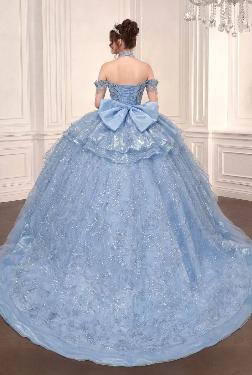 Ladivine 15742 Convertible Off-Shoulder Corset Quinceañera Ball Gown to Mini Dress
