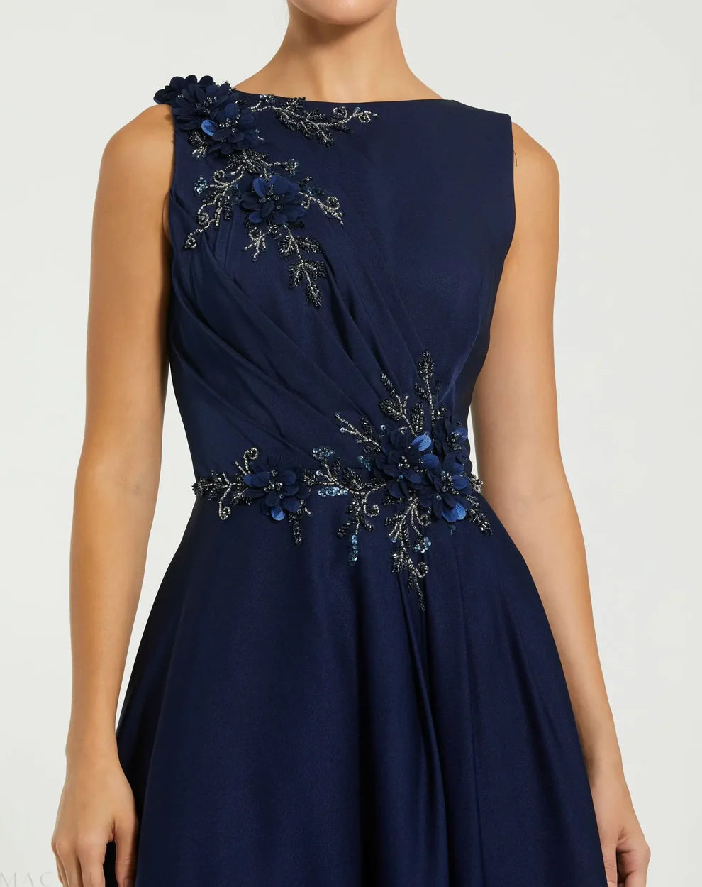Mac Duggal 20365 Floral Applique Sleeveless A-Line Gown