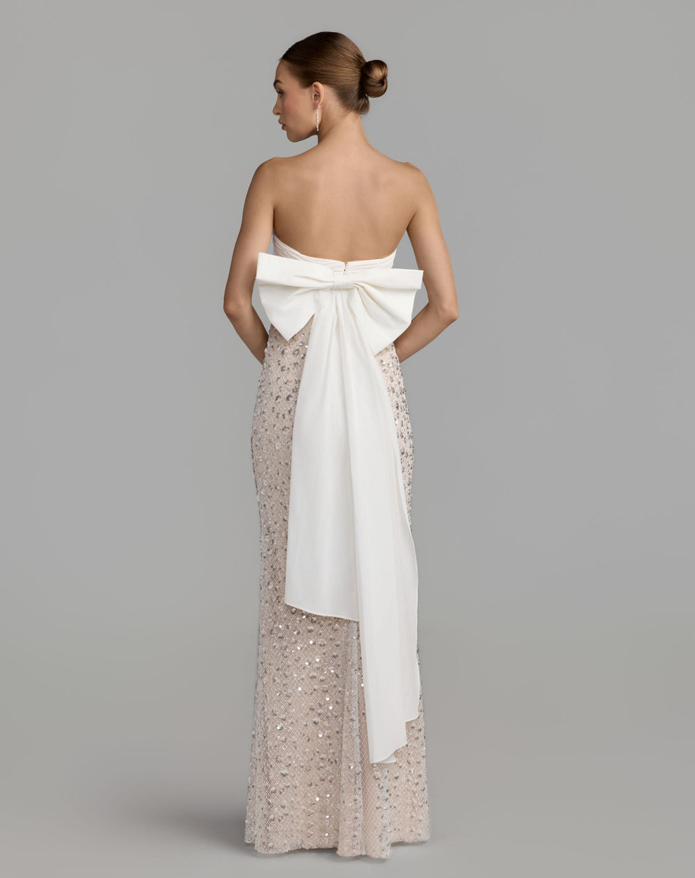 Mac Duggal 21170 Strapless Embellished Column Gown With Bow