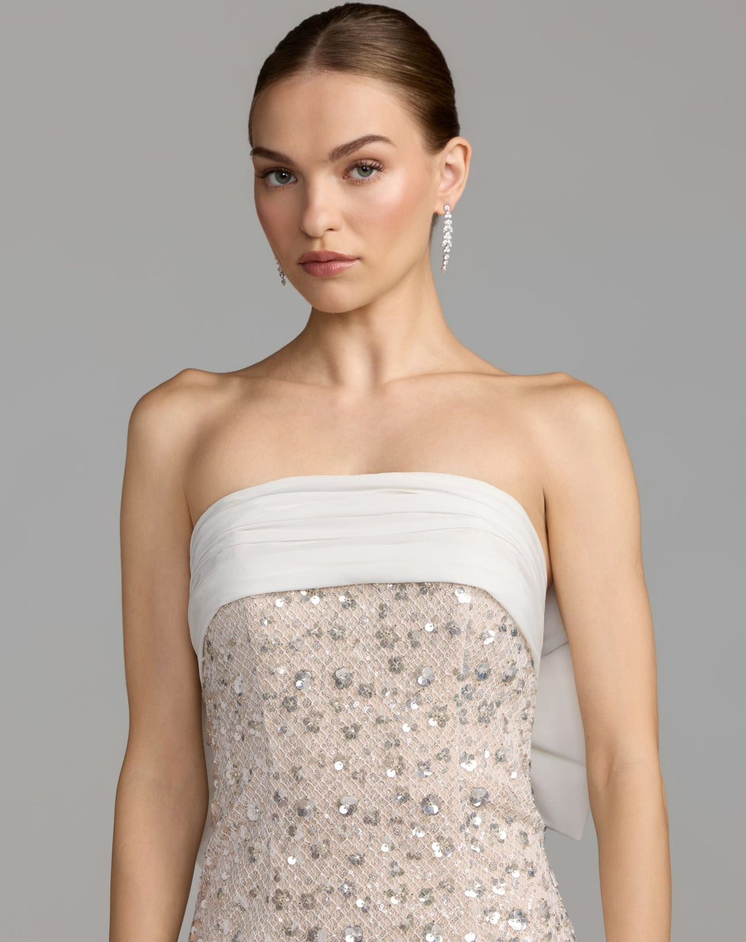 Mac Duggal 21170 Strapless Embellished Column Gown With Bow