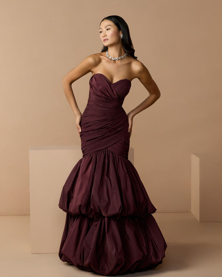 Mac Duggal 21185 Ruched Mermaid Gown with Bubble Hem