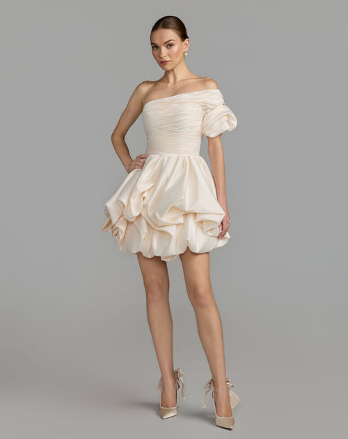 Mac Duggal 21546 One Shoulder Bubble Hem Mini Dress