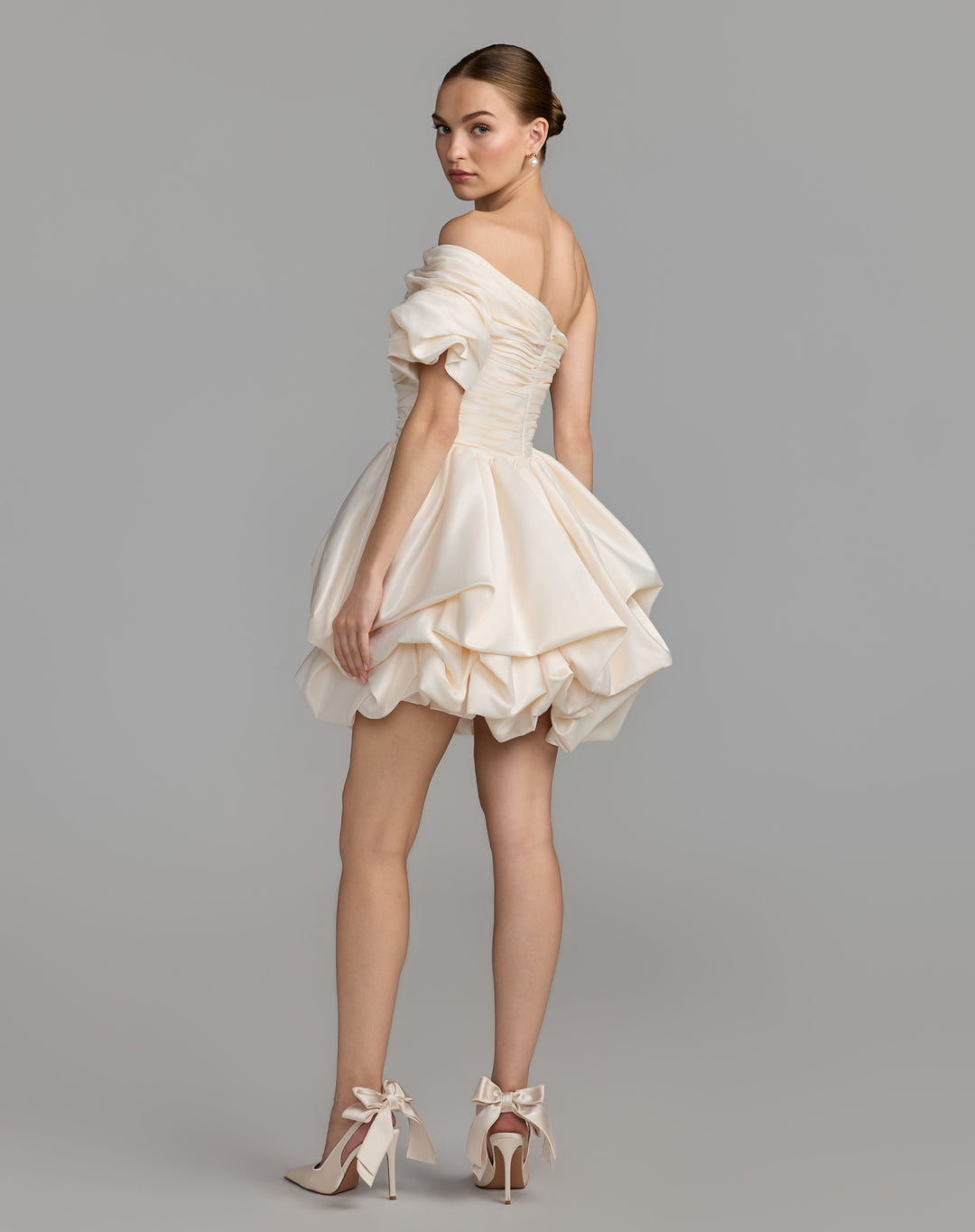Mac Duggal 21546 One Shoulder Bubble Hem Mini Dress