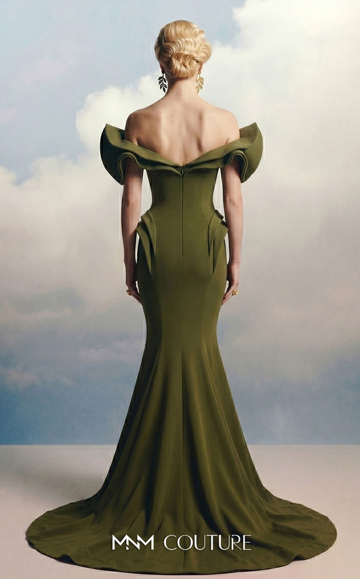 Fouad Sarkis 2263C evening gown, back view