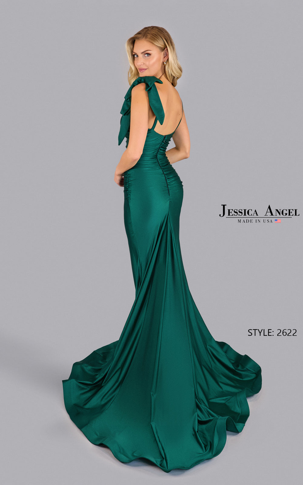 Jessica Angel 2622 scoop back mermaid gown back view