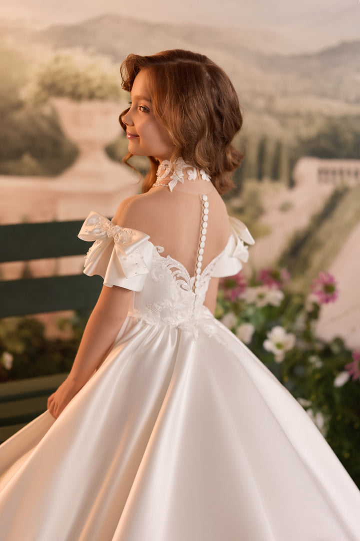 Pentelei 3911 Off-the-Shoulder Kids Dress