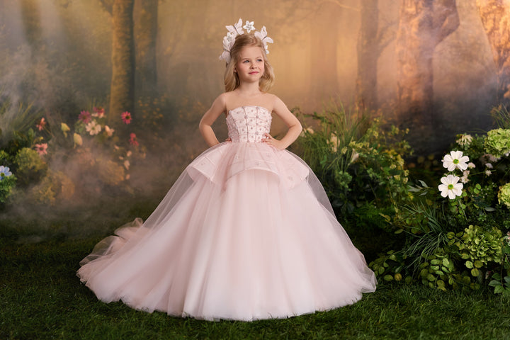 Pentelei 3917 Beaded Corset Ball Gown Kids