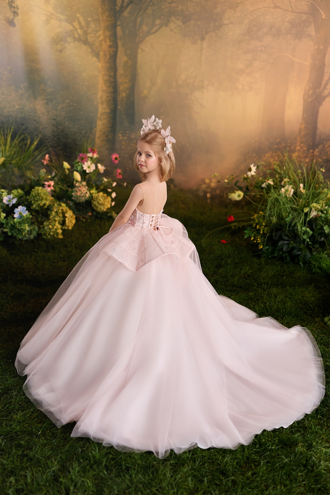 Pentelei 3917 Beaded Corset Ball Gown Kids