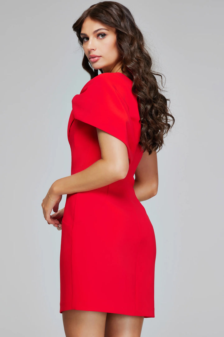 Jovani 39972 Short Draped Shoulder Dress