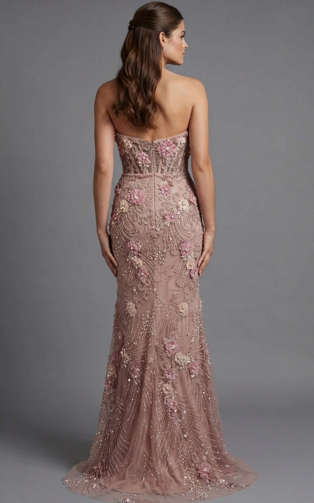 Jovani 43999 sweetheart strapless mermaid gown view 2
