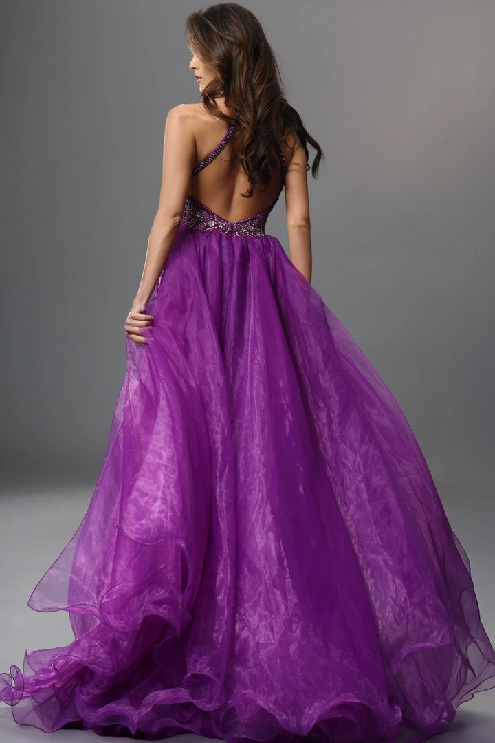 Jovani 46621 Beaded Slit Overskirt Sheath Long Dress