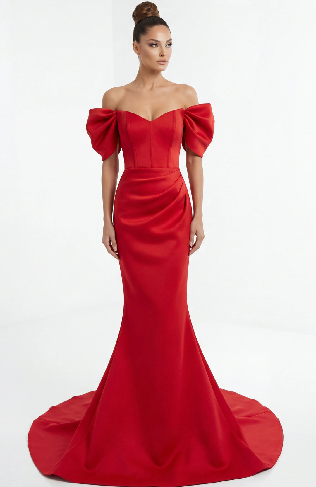 Jovani 46799 Off Shoulder Structured Mermaid Gown