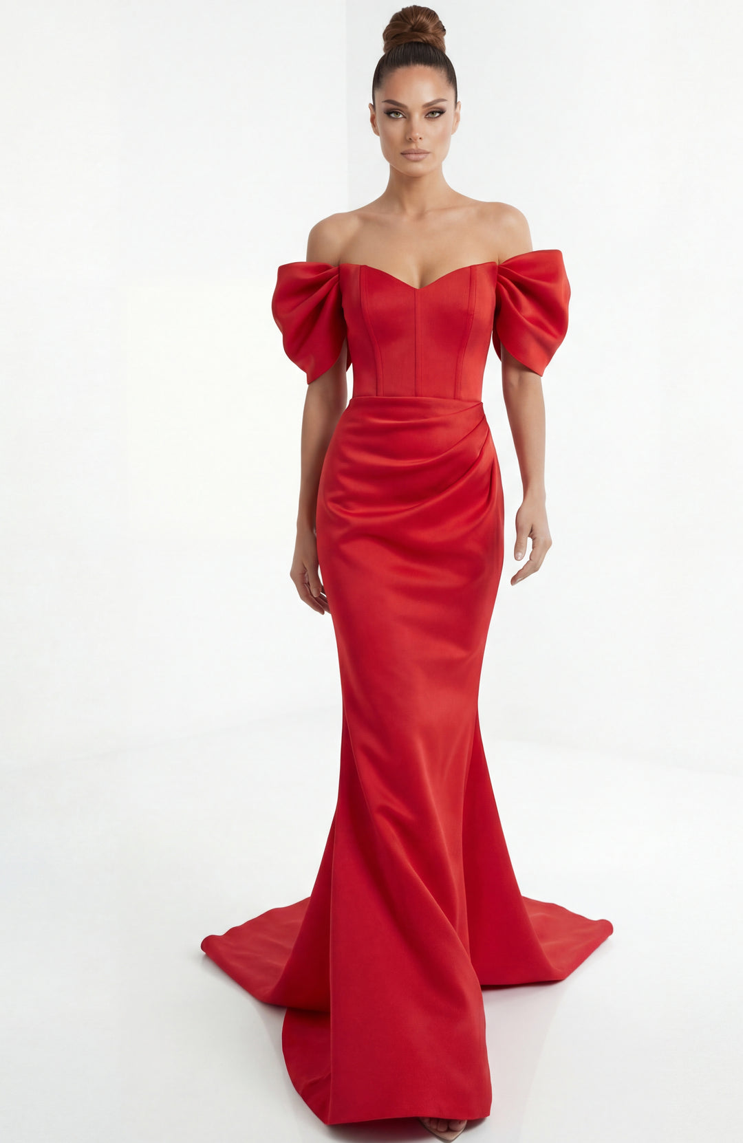 Jovani 46799 Off Shoulder Structured Mermaid Gown