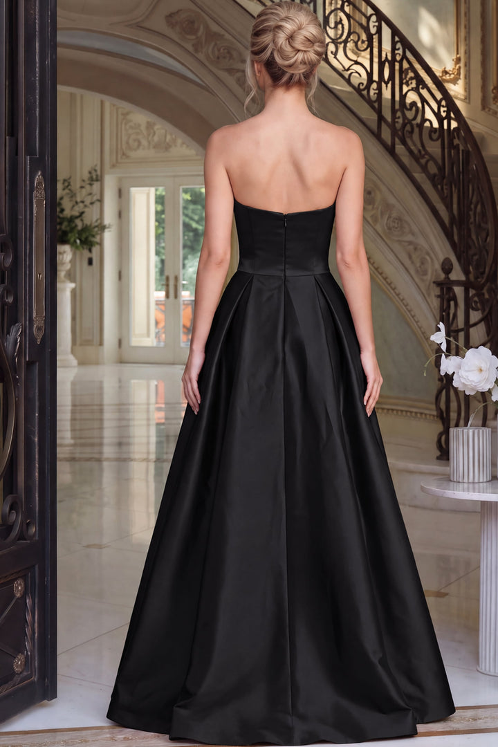 Jovani 47594 Strapless Crystal Bow Ball Gown Prom Dress back view