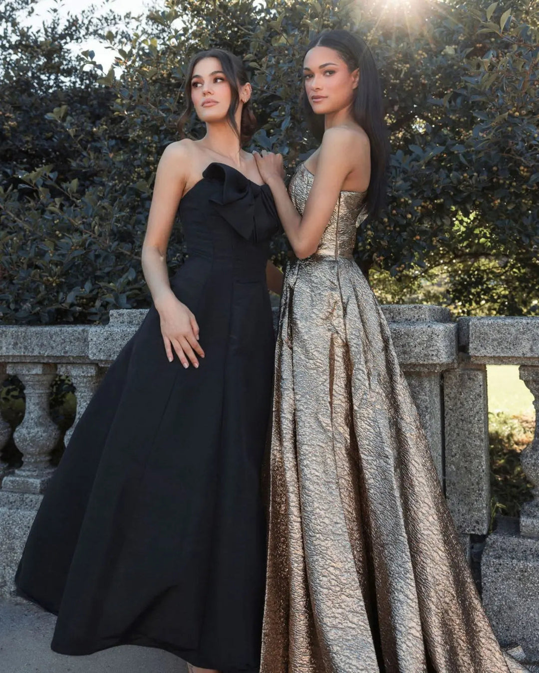 Mac Duggal 67297 Gold One Shoulder Metallic Ball Gown