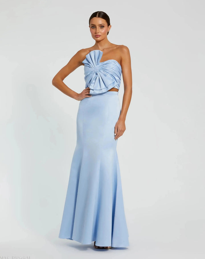 Mac Duggal 49832 Strapless Bow Top and Mermaid Skirt 2 Piece Set
