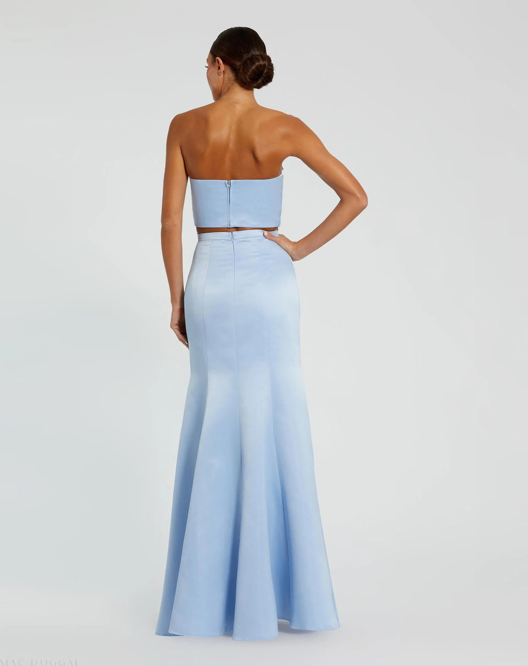 Mac Duggal 49832 Strapless Bow Top and Mermaid Skirt 2 Piece Set