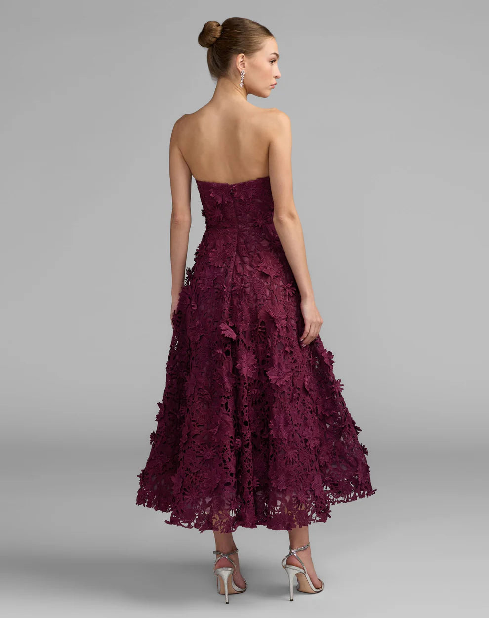 Mac Duggal 50118 Strapless Floral Embroidered Lace A-Line Dress