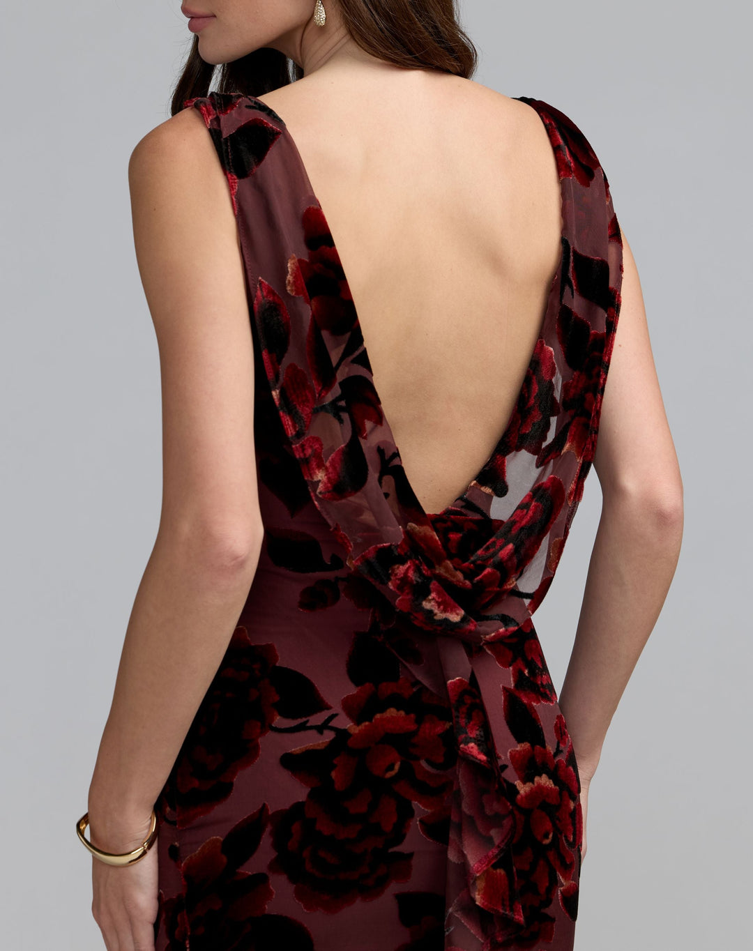 Mac Duggal 50177 Sleeveless Cowl Back Velvet Gown