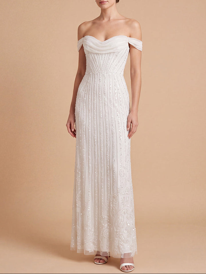 Lara 51238 Off Shoulder Corset Bridal Gown
