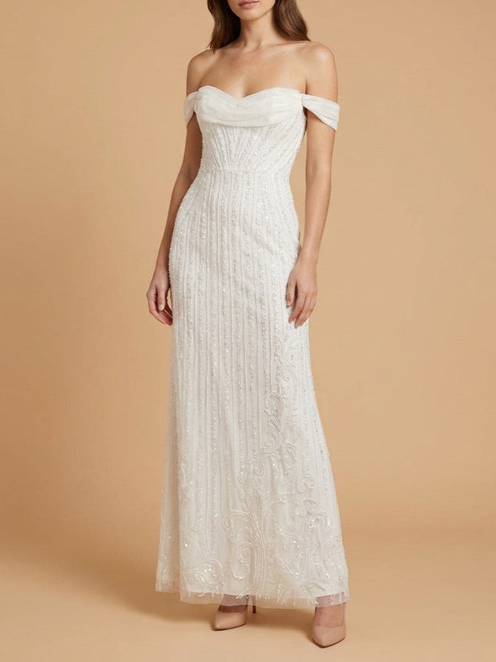 Lara 51238 Off Shoulder Corset Bridal Gown