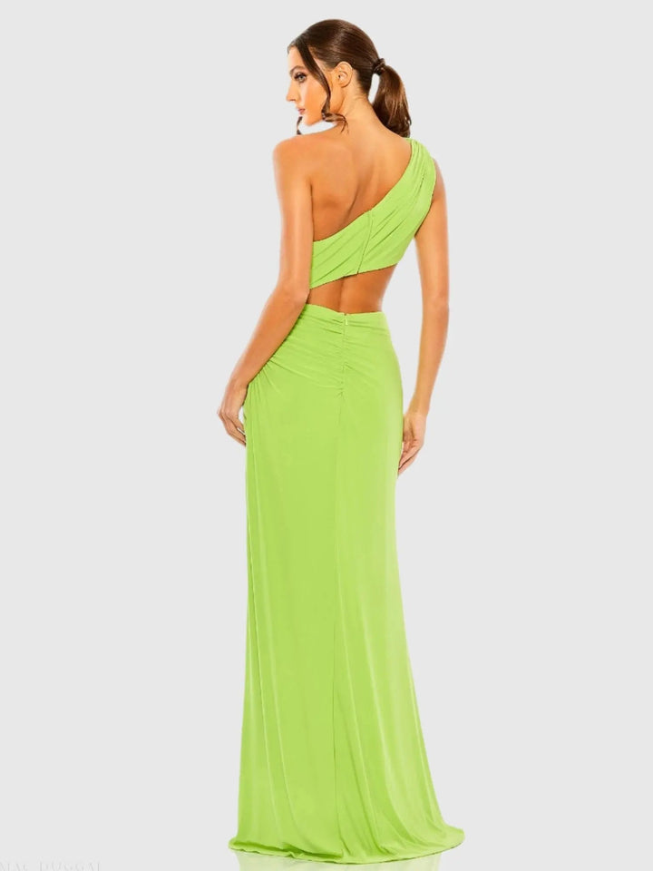 Mac Duggal 55975 Cut Out One Shoulder Ruched Back Gown