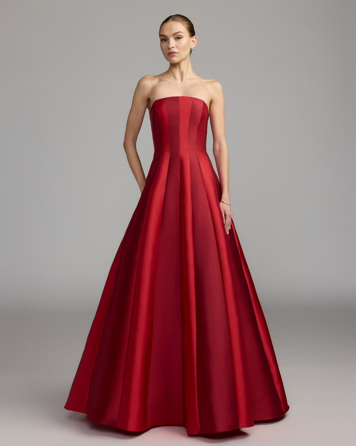 Mac Duggal 56499 Strapless Mikado Panel Ball Gown