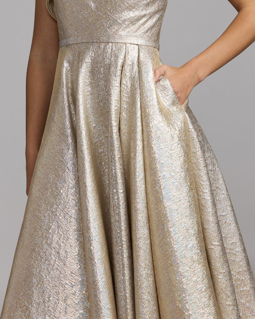 Mac Duggal 67906 One Shoulder Bow Midi Dress With Pockets