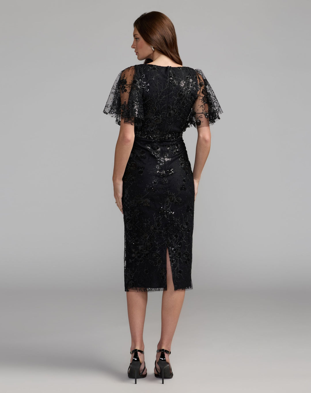Mac Duggal 67909 Embellished Butterfly Sleeve Cocktail Dress