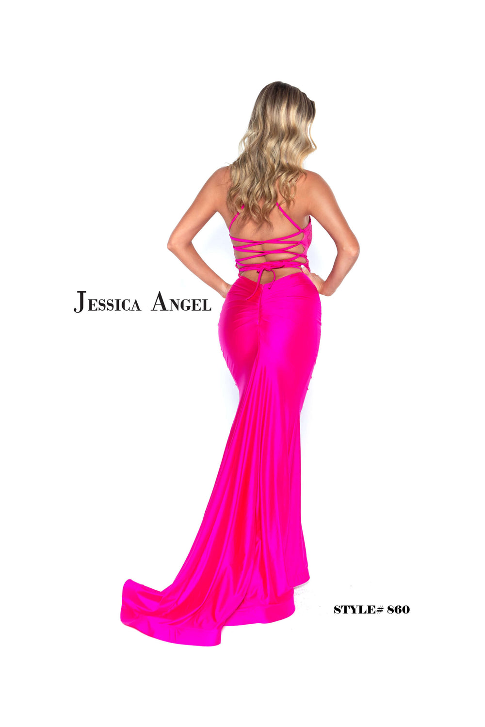 Jessica Angel 860 lace-up back gown back view