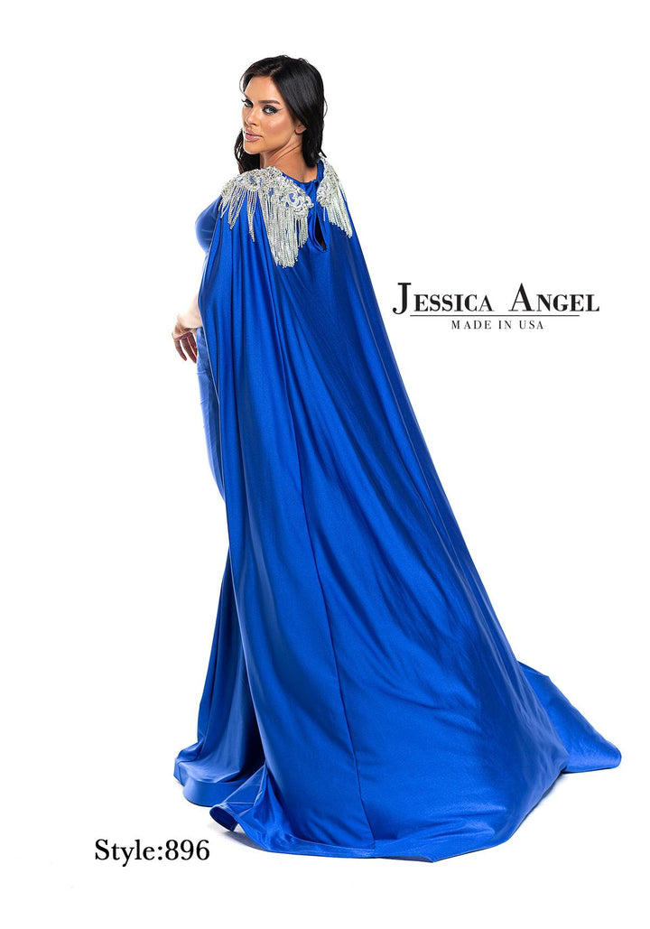 Jessica Angel 896 embellished cape back view 2