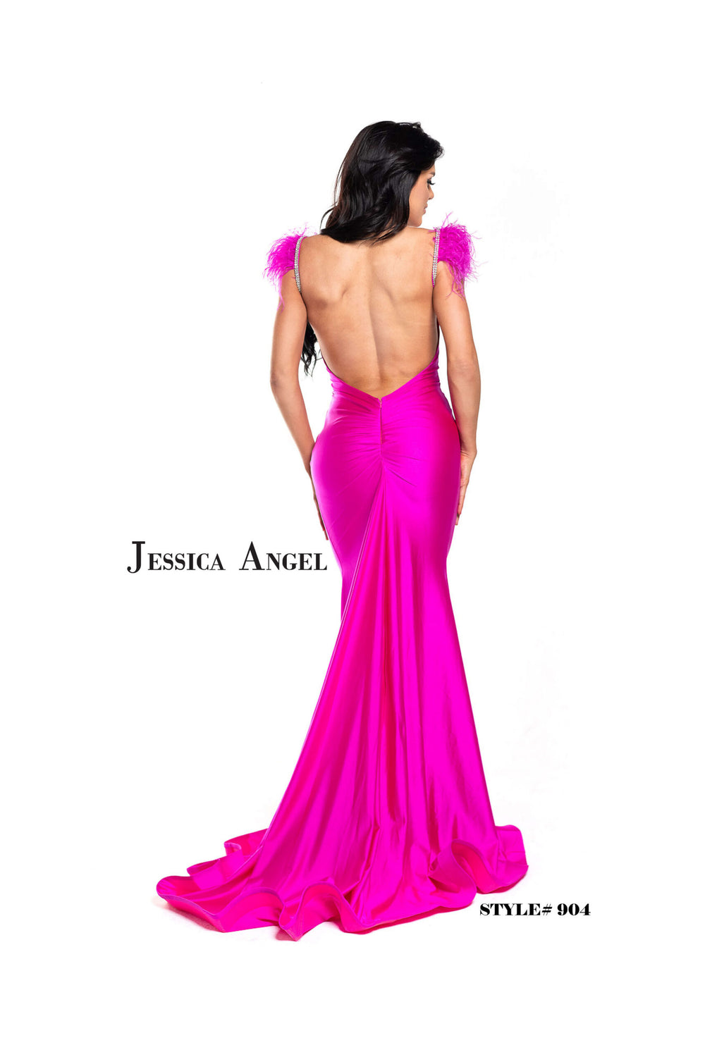 Jessica Angel 904 open back mermaid gown back view