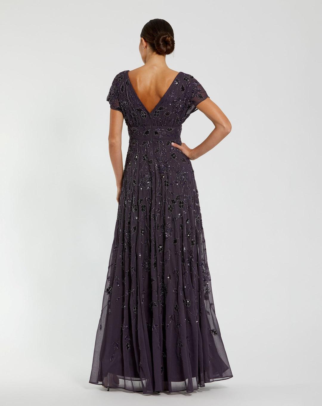 Mac Duggal 94140 Embellished Georgette A-Line Gown