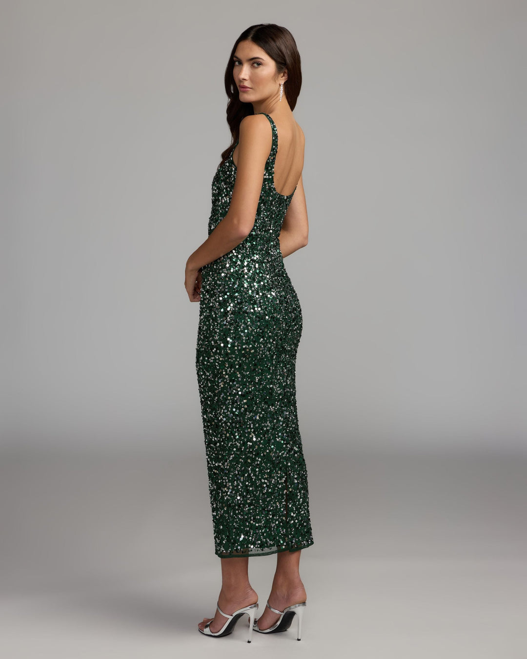 Mac Duggal 94441 Sequin Sleeveless Midi Dress
