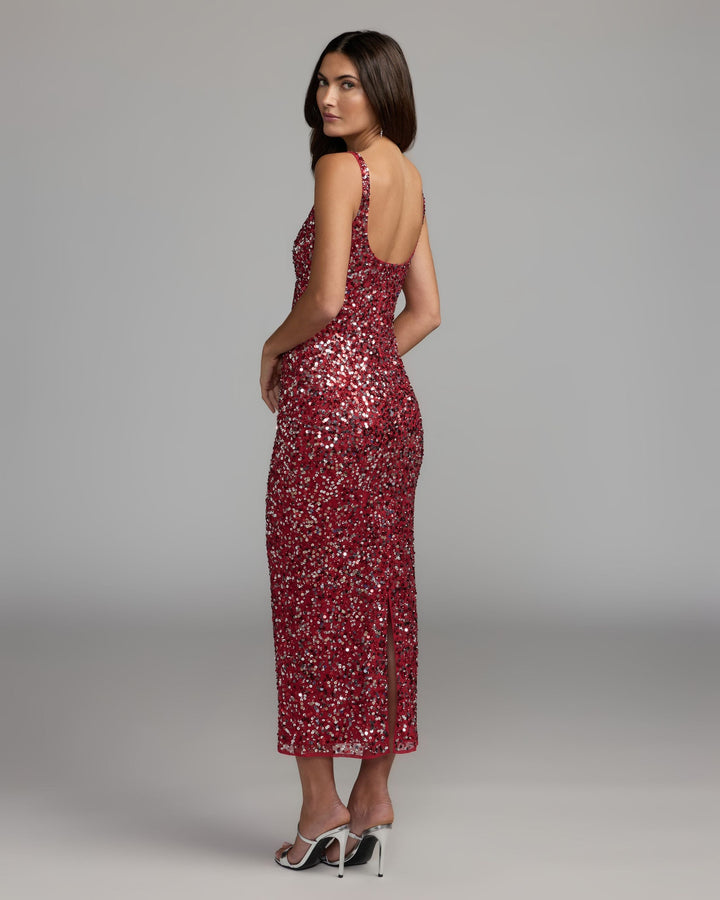 Mac Duggal 94441 Sequin Sleeveless Midi Dress