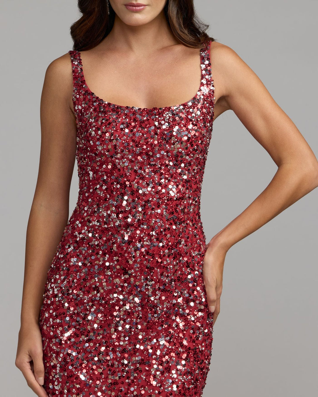 Mac Duggal 94441 Sequin Sleeveless Midi Dress