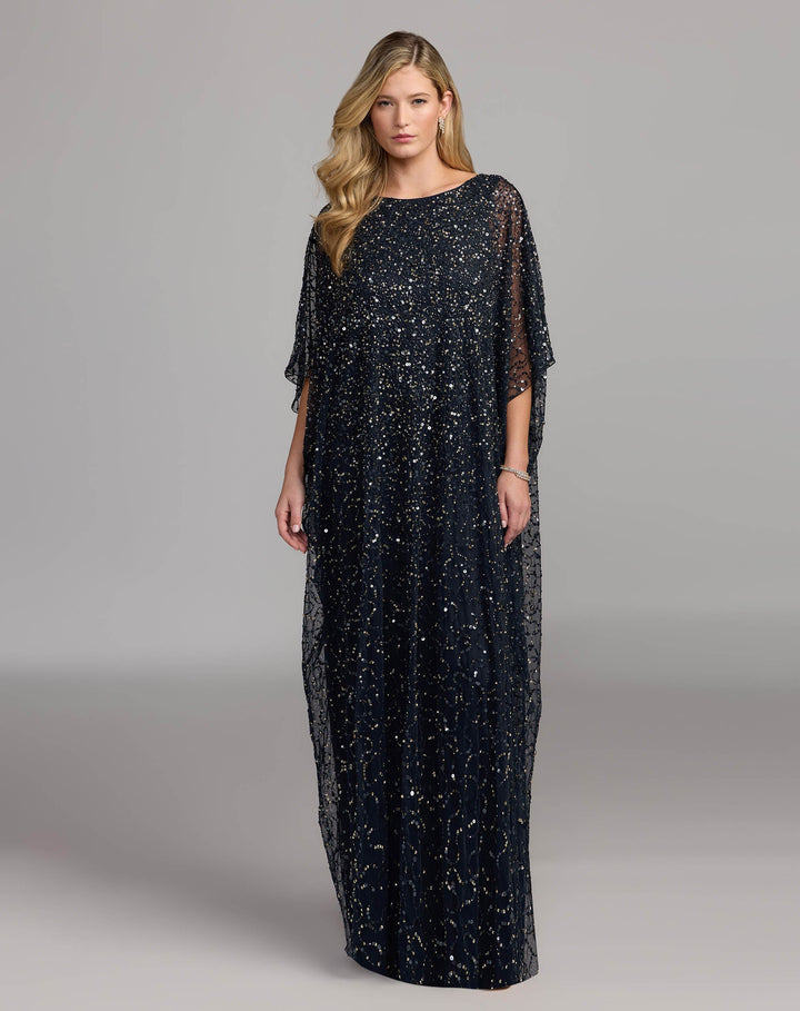 Mac Duggal 9475 Sequin Embellished Kaftan Gown