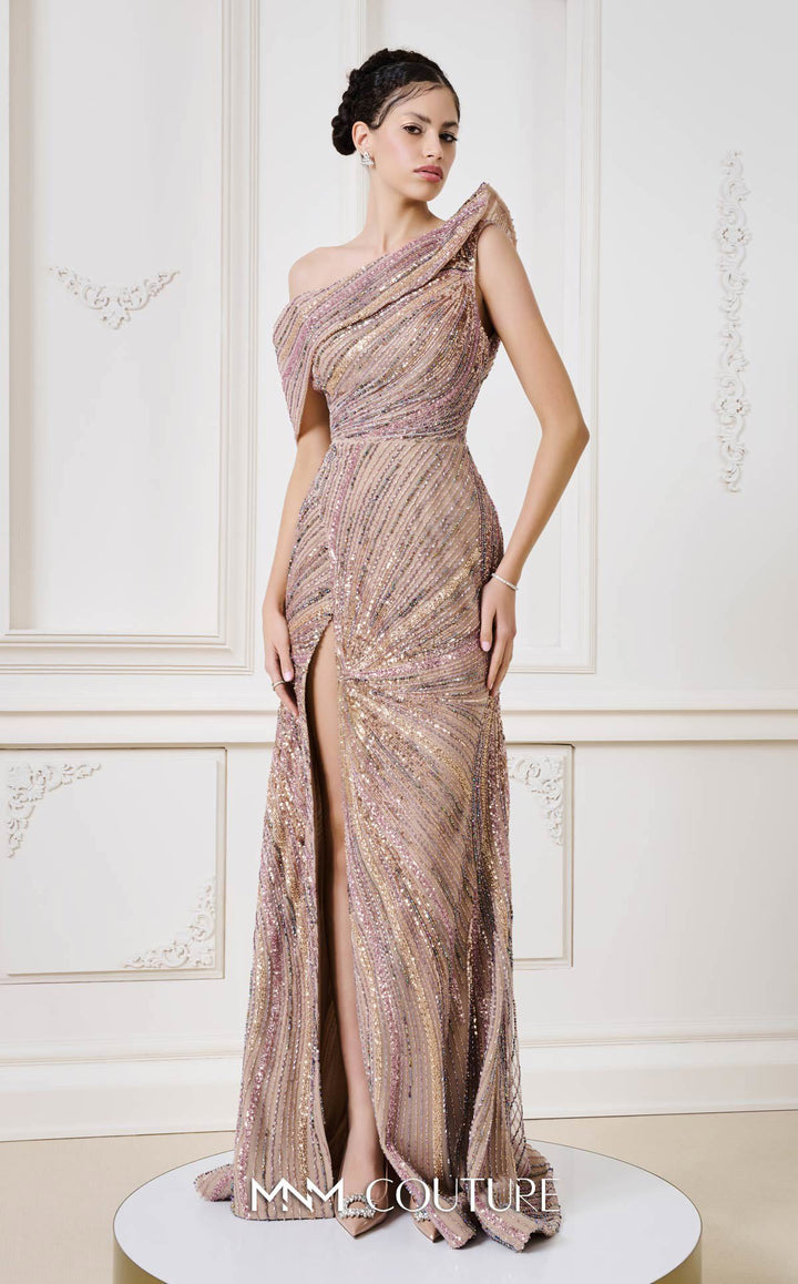 MNM Couture B1137 gown, three-quarter front view