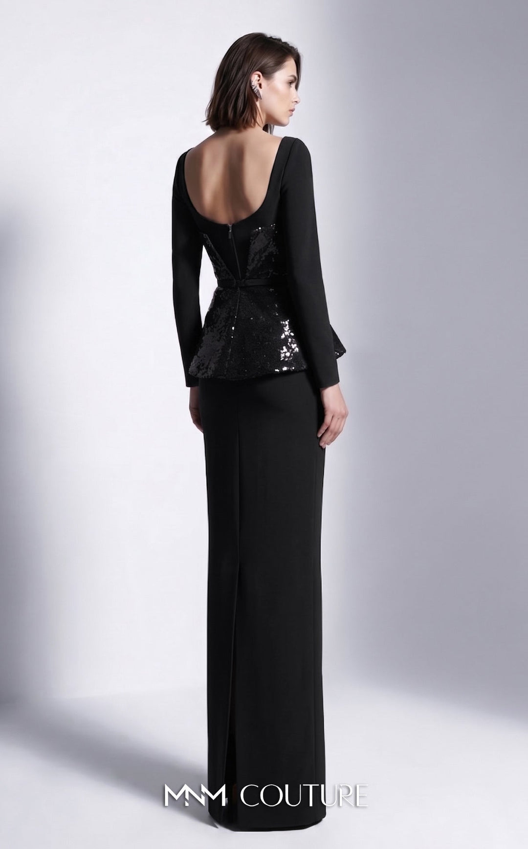 MNM E0141 Sweetheart Long Sleeve Mermaid Couture Dress