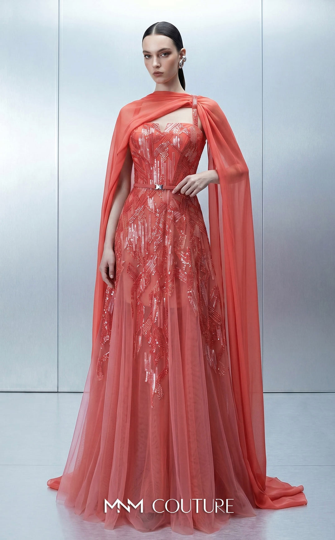 MNM Couture E0171 gown, front view