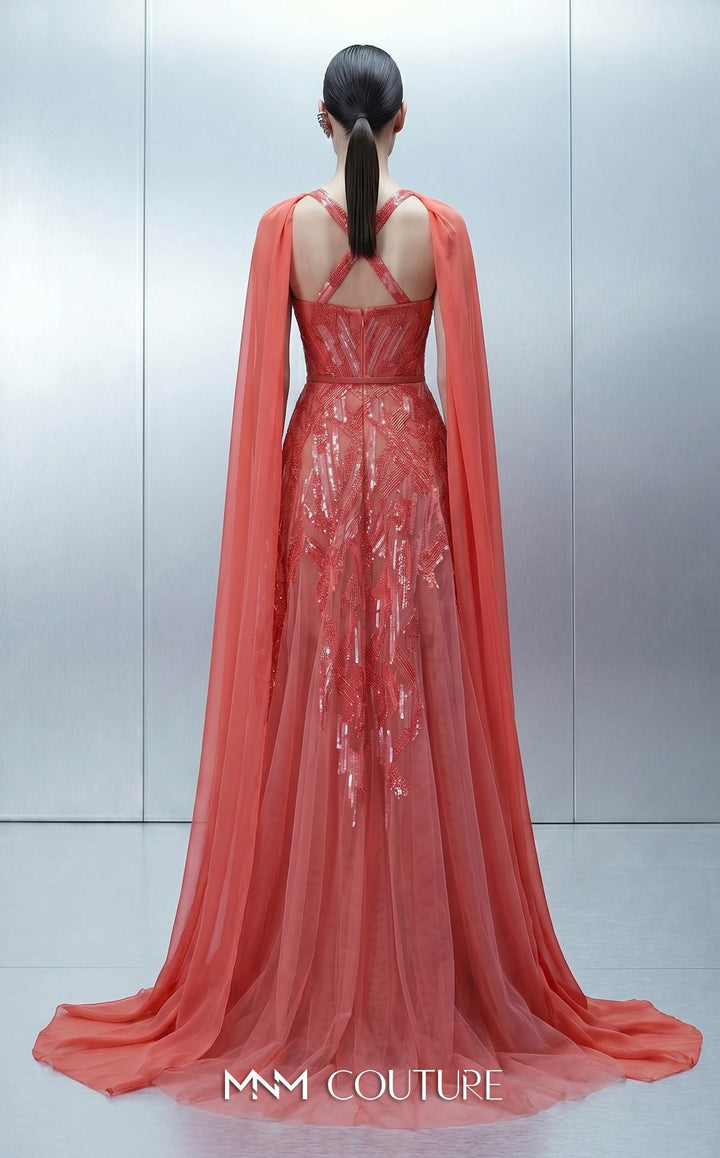 MNM Couture E0171 gown, back view