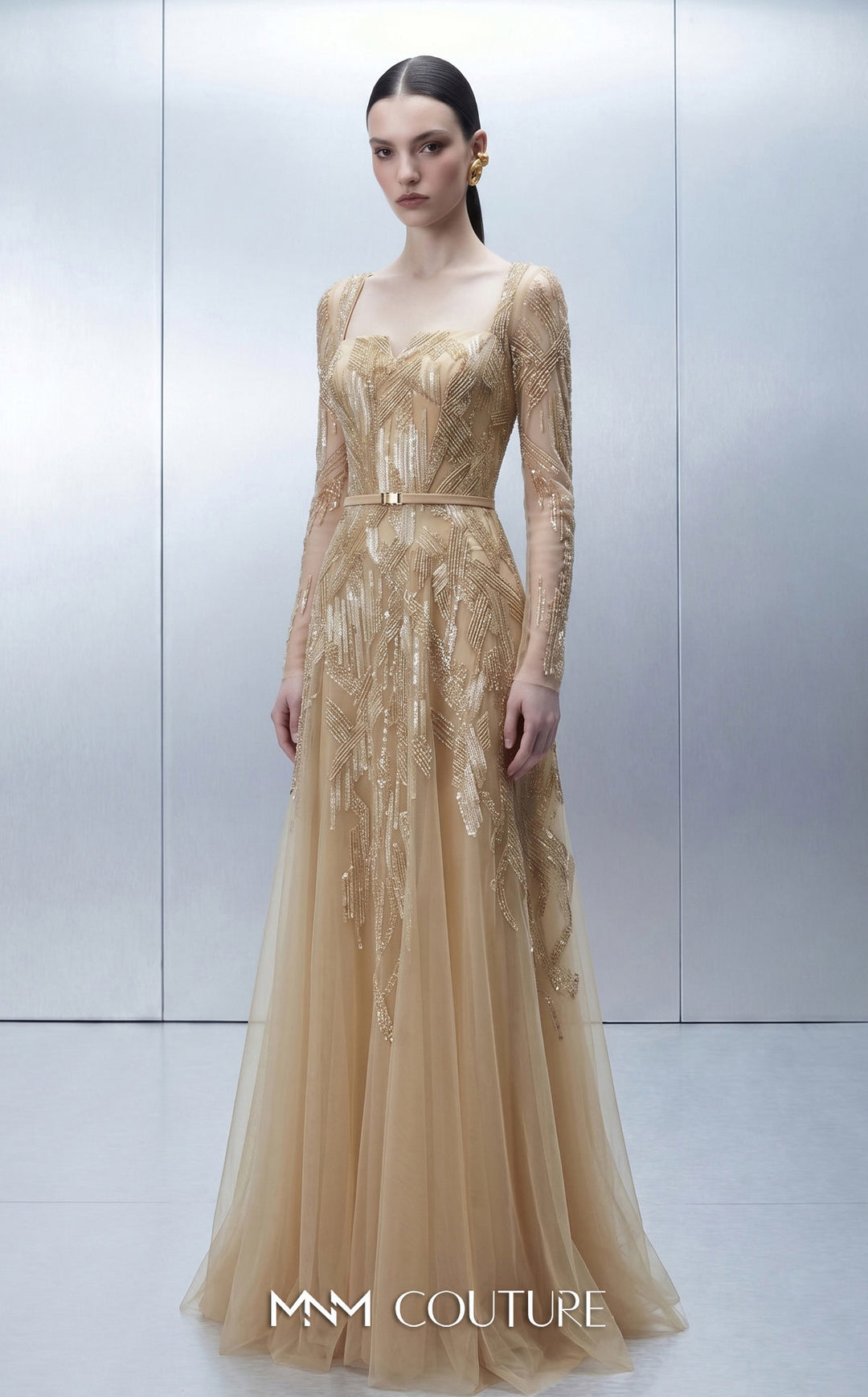 MNM Couture E0178 gown, front view