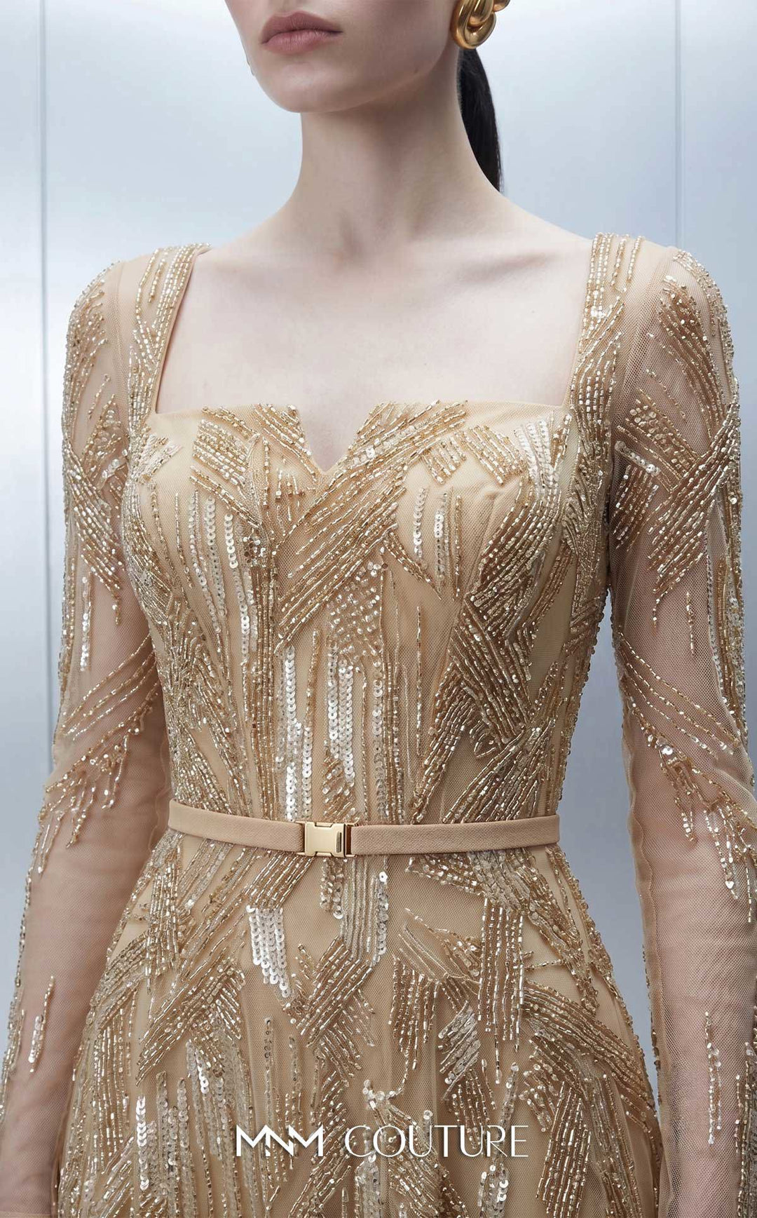 MNM Couture E0178 gown, bodice detail