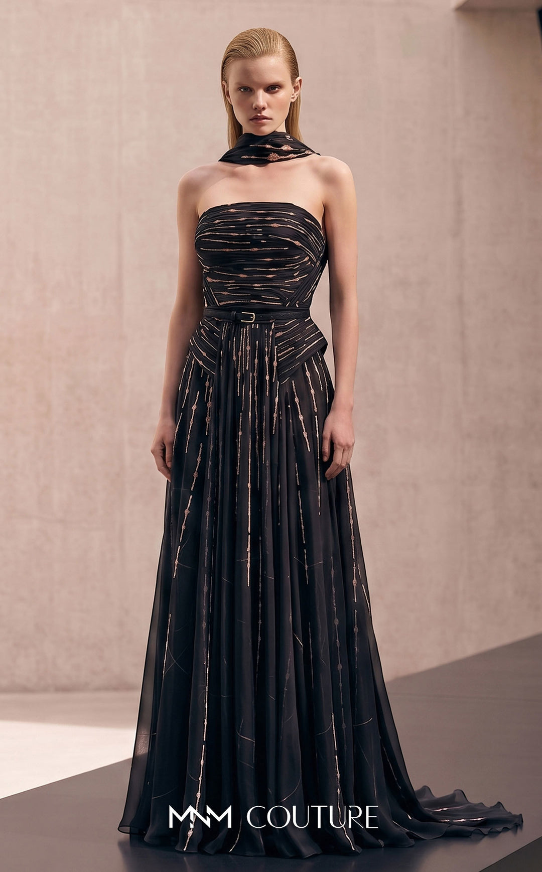MNM Couture E0182 gown, front view