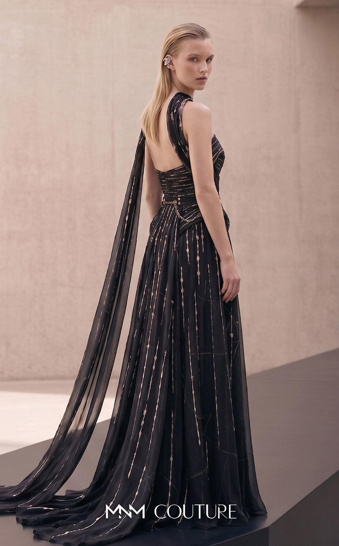 MNM Couture E0182 gown, back view