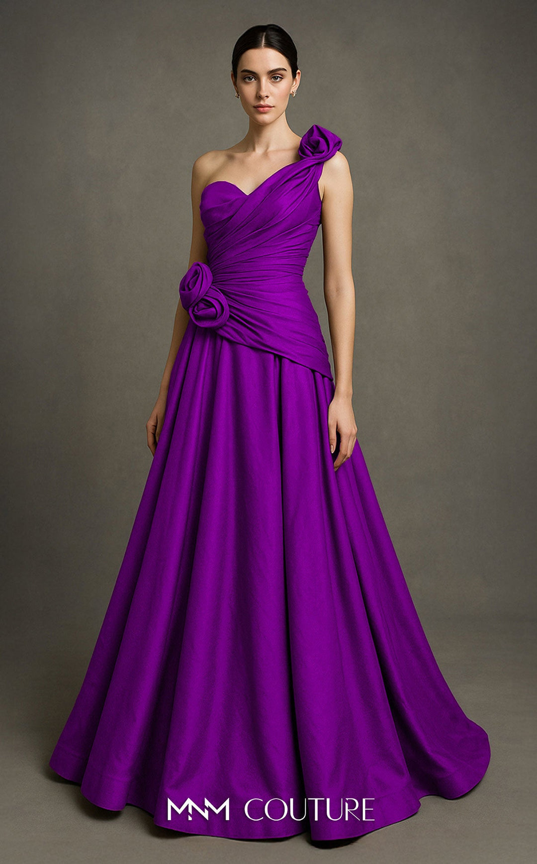 Fouad Sarkis F02923 Sweetheart One-Shoulder Asymmetric Couture Dress