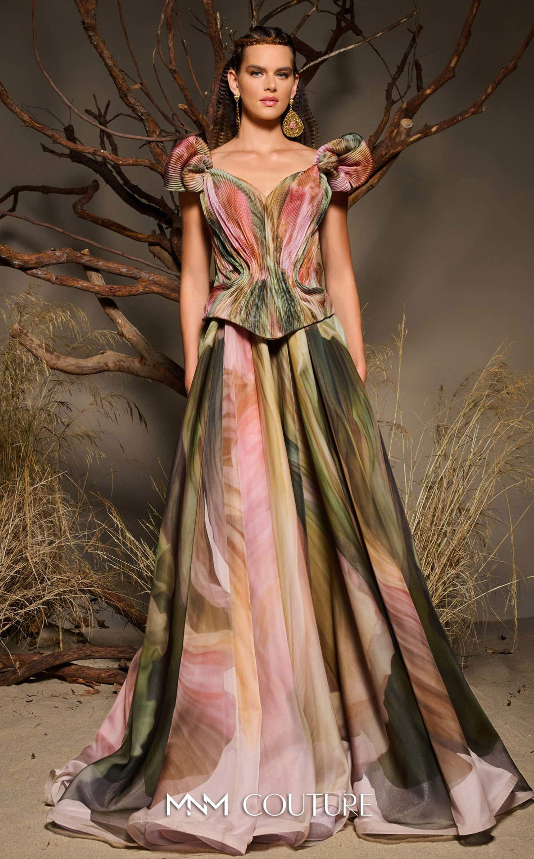 Fouad Sarkis F02981 Off-the-Shoulder Ball Gown Dress